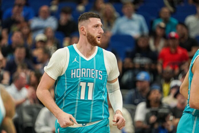 Orlando, Florida, USA, February 12, 2025, Charlotte Hornets center Jusuf Nurkic #11 at the Kia Center.  (Photo Credit:  Marty Jean-Louis)